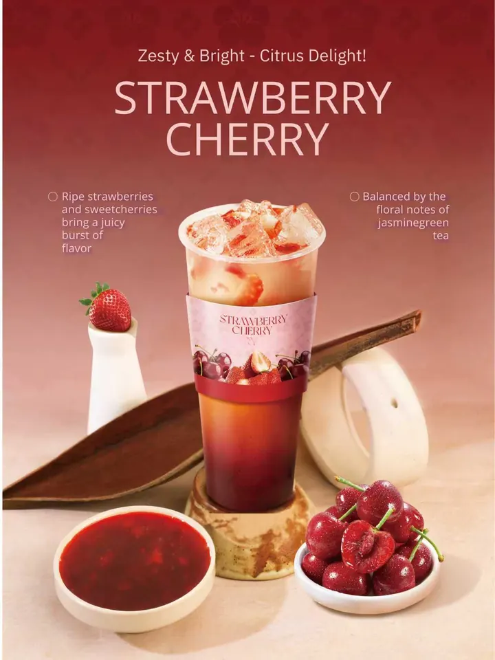 Strawberry Cherry tea at Futigi